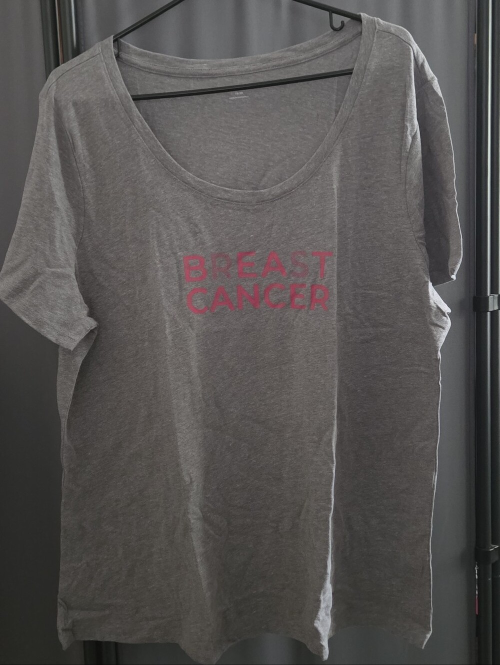 Lane Bryant Breast Cancer Shirt Sleeve Crew Neck T-shirt
